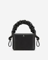 Rylee Pleated Drawstring Top Handle Bag - Black