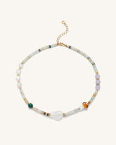 Amazonite Multi Beaded Mushroom Necklace