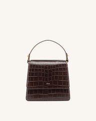FAE Top Handle Crossbody - Nutella Croc