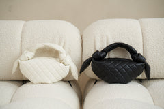 Croissant Top Handle Bag - Black