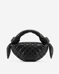 Croissant Top Handle Bag - Black