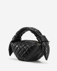 Croissant Top Handle Bag - Black