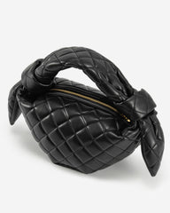 Croissant Top Handle Bag - Black
